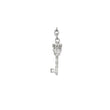 Stainless Steel Crown & Key Interchangeable Charm Pendant
