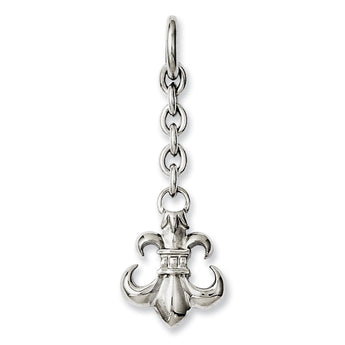 Stainless Steel Fleur de Lis Interchangeable Charm Pendant