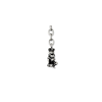 Stainless Steel Frog w/CZs Interchangeable Charm Pendant