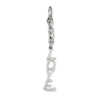 Stainless Steel Love Interchangeable Charm Pendant - Birthstone Company