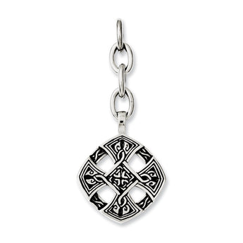 Stainless Steel Celtic Cross Interchangeable Charm Pendant