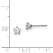 Stainless Steel Polished 4mm Star CZ Stud Post Earrings - Birthstone Company