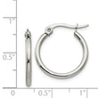 Stainless Steel 19.50mm Diameter Hoop Earrings