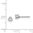 Stainless Steel Polished 4mm Triangle CZ Stud Post Earrings - Birthstone Company