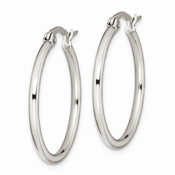 Stainless Steel 27mm Diameter Hoop Earrings