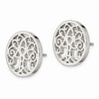 Stainless Steel Polished Tree of Life Post Earrings