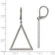 Stainless Steel Polished Dangle Triangle Leverback Earrings