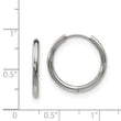 Stainless Steel Polished 19.60mm Endless Hinged Hoops