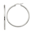Stainless Steel 40.50mm Diameter Hoop Earrings