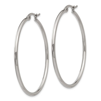 Stainless Steel Polished Hoop Earrings