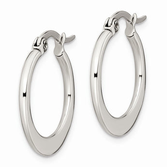 Stainless Steel 19mm Diameter Hoop Earrings