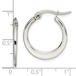 Stainless Steel 19mm Diameter Hoop Earrings