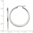 Stainless Steel 34mm Diameter Hoop Earrings