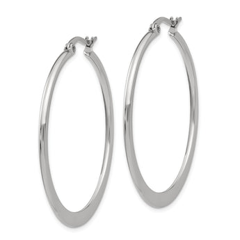 Stainless Steel 40mm Diameter Hoop Earrings