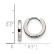 Stainless Steel Polished 2.2mm Hinged Hoop Earrings