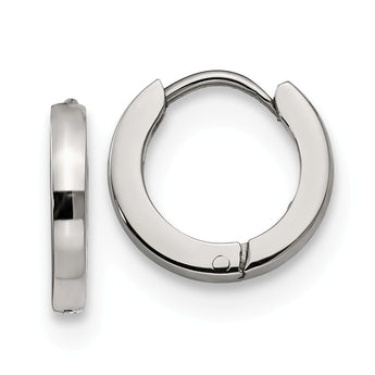 Stainless Steel Polished 2.2mm Hinged Hoop Earrings