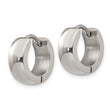 Stainless Steel Polished 5.0mm Hinged Hoop Earrings