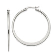 Stainless Steel 40mm Diameter Hoop Earrings