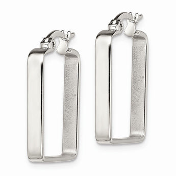 Stainless Steel 20mm Square Hoop Earrings