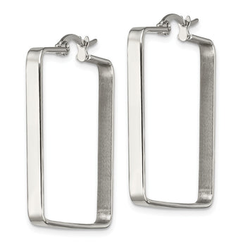 Stainless Steel 30mm Square Hoop Earrings