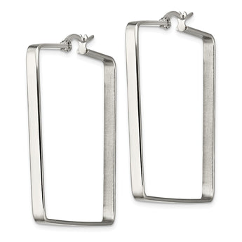 Stainless Steel 38mm Square Hoop Earrings