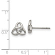 Stainless Steel Polished with Preciosa Crystal Trinity Knot Post Earrings