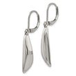 Stainless Steel Polished Dangle Leverback Earrings