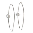 Stainless Steel Polished CZ Threader Earrings
