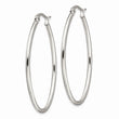 Stainless Steel 30mm Diameter Oval Hoop Earrings