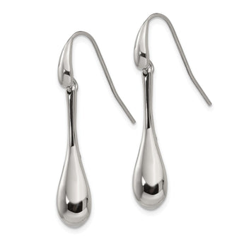 Stainless Steel Polished Shepherds Hook Earrings