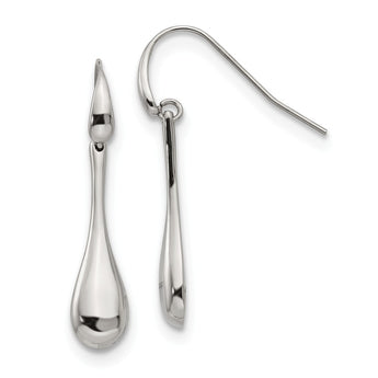 Stainless Steel Polished Shepherds Hook Earrings