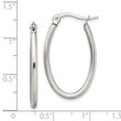 Stainless Steel 18mm Diameter Oval Hoop Earrings