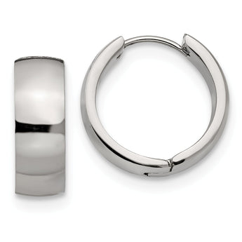 Stainless Steel Hinged Hoop Earrings