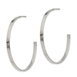 Stainless Steel 44mm Diameter J Hoop Post Earrings