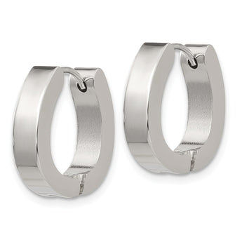 Stainless Steel Hinged Hoop Earrings