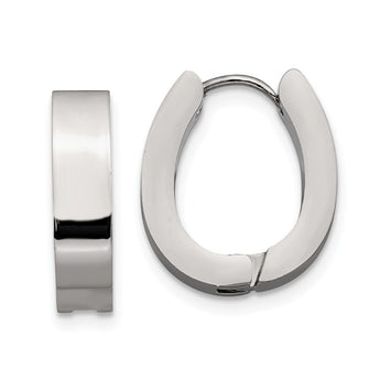 Stainless Steel Hinged Hoop Earrings