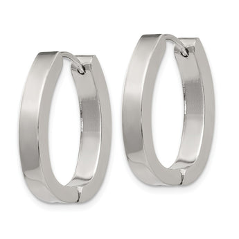 Stainless Steel Hinged Hoop Earrings