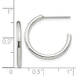 Stainless Steel 19mm Diameter J Hoop Post Earrings