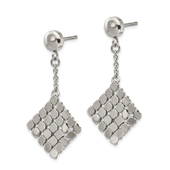 Stainless Steel Polished Post Dangle Earrings