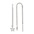 Stainless Steel Polished with Preciosa Crystal Star Threader Earrings