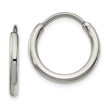 Stainless Steel Polished 2.00mm Endless Hoop Earrings