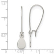 Stainless Steel Polished Teardrop Dangle Kidney Wire Earrings - Birthstone Company
