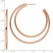 Stainless Steel Polished Rose IP-plated Post Hoop Earrings