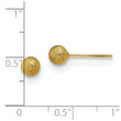Stainless Steel Polished Laser cut Yellow IP-plated 5mm Ball Post Earrings - Birthstone Company