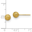 Stainless Steel Polished Laser cut Yellow IP-plated 6mm Ball Post Earrings - Birthstone Company