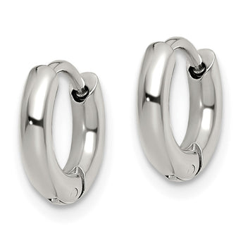 Stainless Steel Polished 2.5mm Hinged Hoop Earrings