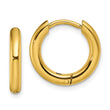 Stainless Steel Polished Yellow IP-plated 2.5mm Hinged Hoop Earrings