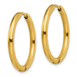 Stainless Steel Polished Yellow IP-plated 2.5mm Hinged Hoop Earrings