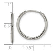 Stainless Steel Polished 1.6mm Hinged Hoop Earrings