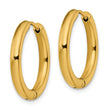 Stainless Steel Polished Yellow IP-plated 3mm Hinged Hoop Earrings